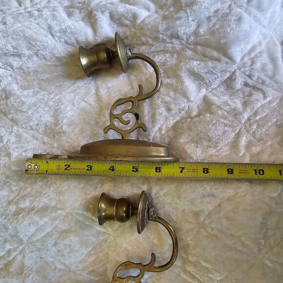 Vintage Pier 1 Brasa Sconcess Candle Holder Set Of Two - Picture 7 of 11